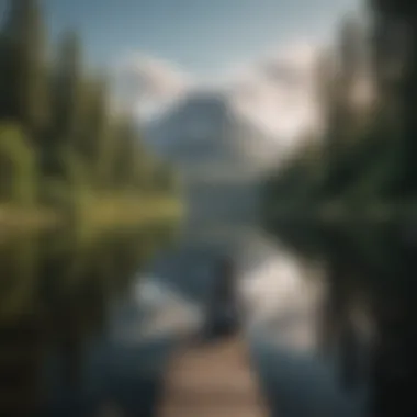 A tranquil scene of a person meditating by a calm lake, reflecting inner peace and mental wellness.