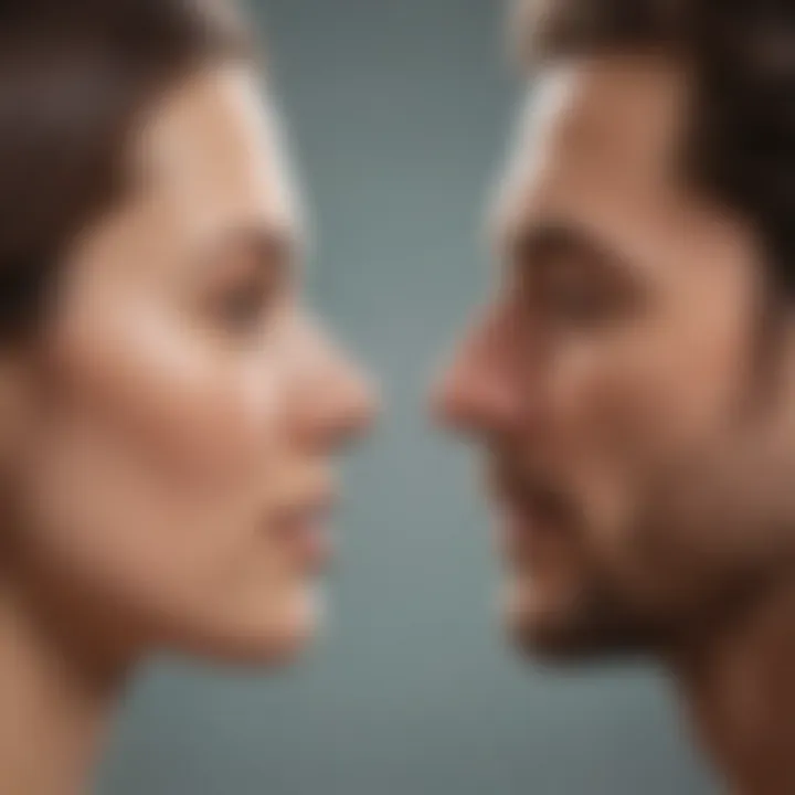 An abstract representation of boundaries being established in relationships with narcissistic individuals.