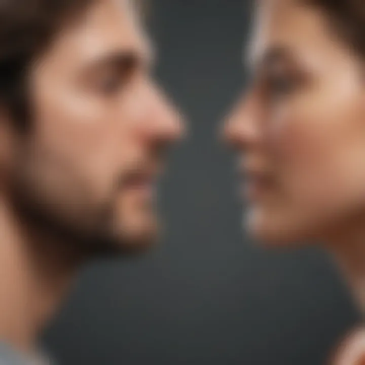 Conceptual image showcasing the impact of narcissistic behavior on interpersonal relationships.
