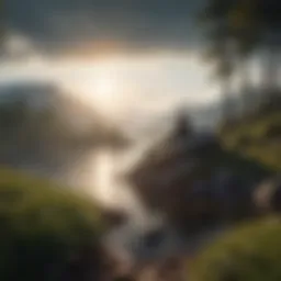 A serene landscape depicting a clear mind