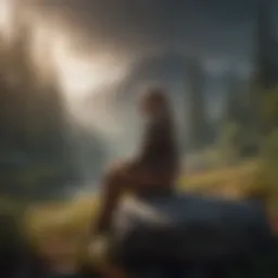 A serene landscape symbolizing solitude and self-reflection