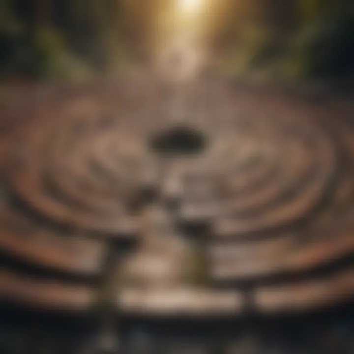 Illustration of a labyrinth symbolizing the journey to recovery
