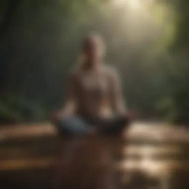 A calm individual meditating, illustrating mindfulness and inner peace