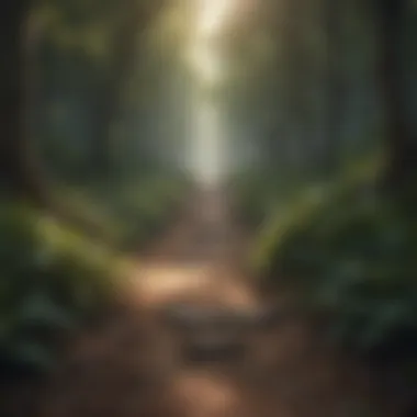 A winding path through a forest illustrating the journey of self-discovery