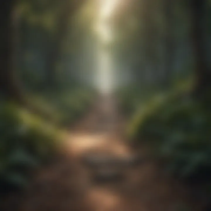 A winding path through a forest illustrating the journey of self-discovery