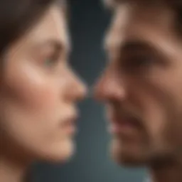 Visual representation of narcissistic traits in a relationship