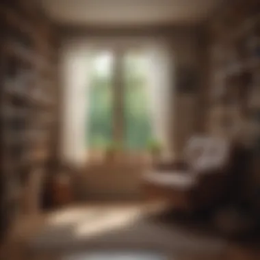 A cozy reading nook filled with books on mental health and self-help.