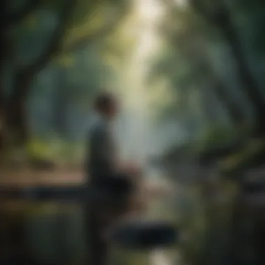 Mindfulness in Nature A person meditating in a serene environment symbolizing mindfulness practices