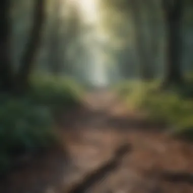 The Tangled Path of Depression A tangled path in a forest illustrating the complexity of navigating through mental health challenges