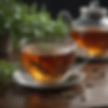 A soothing herbal tea preparation for calming effects.