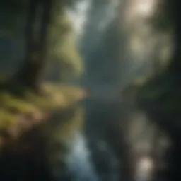 A serene landscape reflecting tranquility amidst sadness