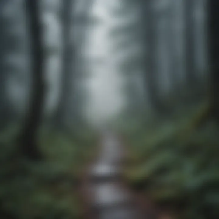 A winding path through a foggy forest, symbolizing confusion and uncertainty.