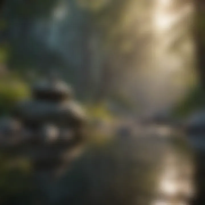 A serene landscape that evokes a sense of peace and clarity.
