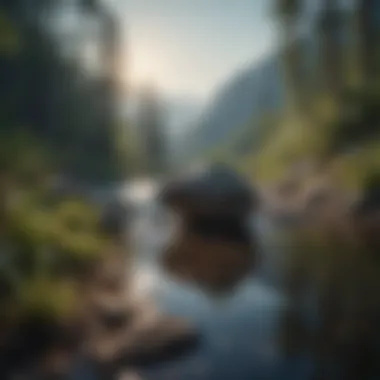 Inner Peace in Nature A tranquil landscape representing inner peace