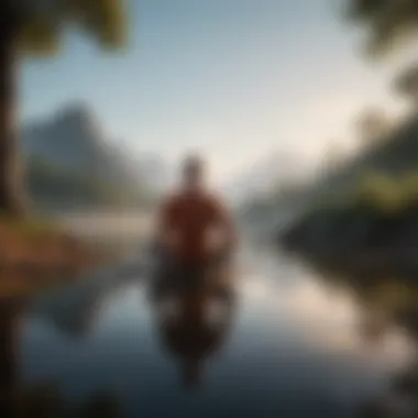 Mindfulness in a Calm Environment A person practicing mindfulness in a serene setting