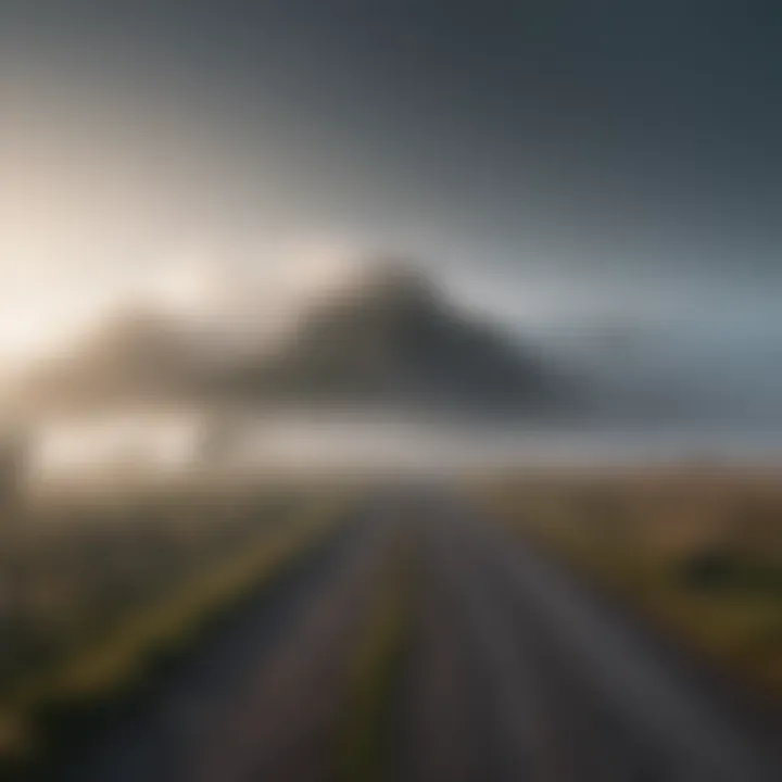 A foggy landscape representing uncertainty in a professional journey.