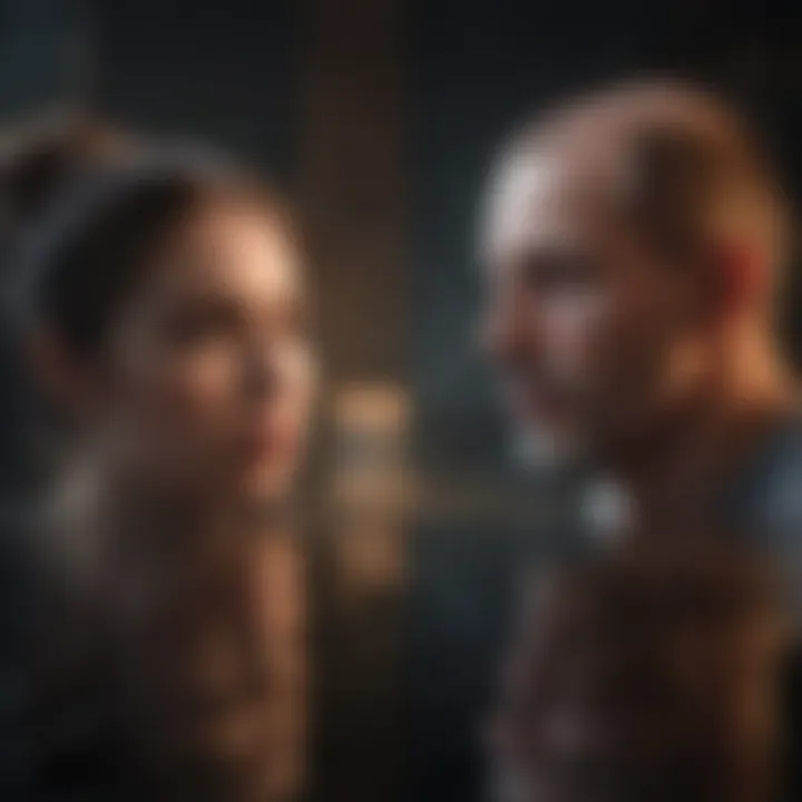 A tranquil scene depicting self-reflection