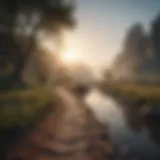 A serene landscape symbolizing inner peace