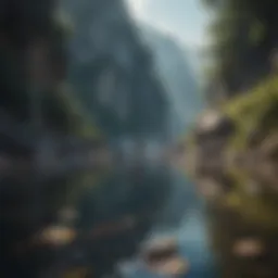 A serene landscape reflecting tranquility amidst chaos