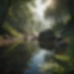 A serene landscape symbolizing tranquility and mindfulness