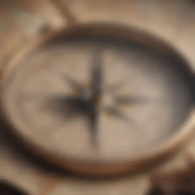 Finding Direction in Uncertainty A close-up of a compass and a map, representing guidance in confusion.