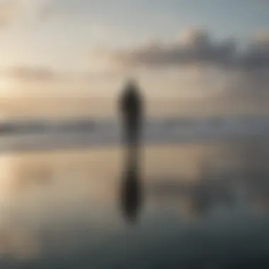 A lone figure gazing at a vast, open sea, symbolizing feelings of being lost.