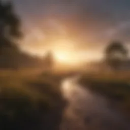 A serene landscape at dawn symbolizing hope and new beginnings