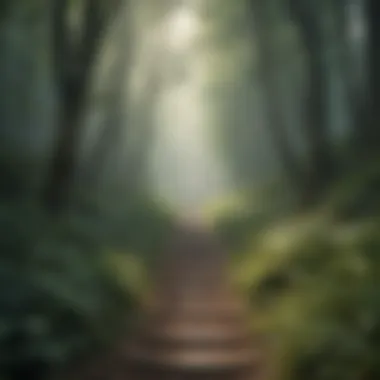 A path leading through a forest, symbolizing the journey to mental well-being