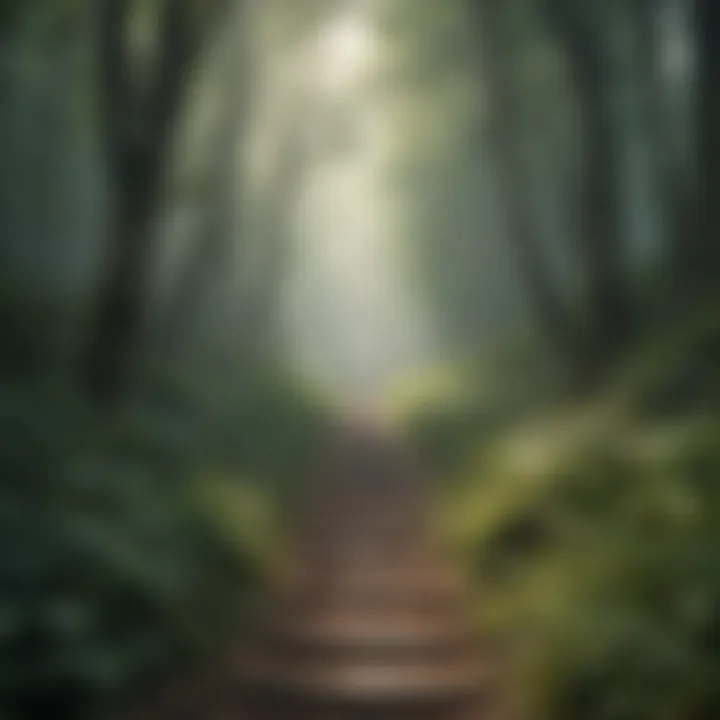 A path leading through a forest, symbolizing the journey to mental well-being