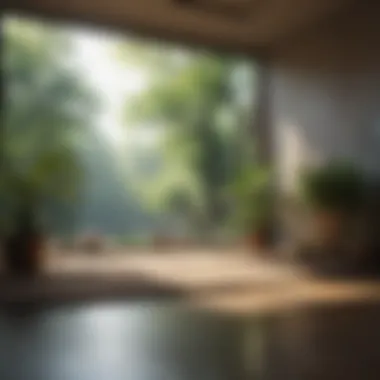 Midday Calmness and Focus A calming workspace setting ideal for meditation during midday