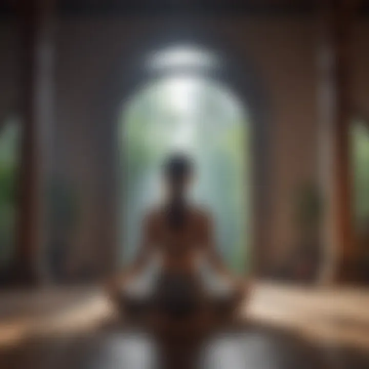Individual engaging in meditation to enhance self-awareness.