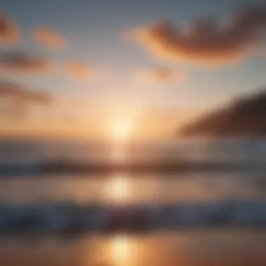 A vibrant sunrise over a tranquil ocean signifying new beginnings and hope
