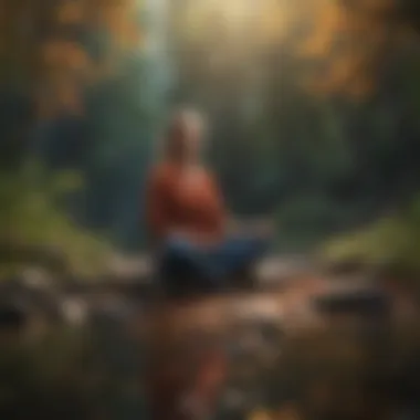 Engaging in mindfulness for better mental health Mindfulness practice in a peaceful setting