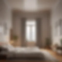 Tranquil bedroom environment for meditation