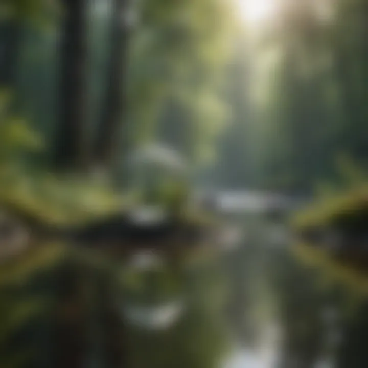 Serene nature scene promoting mindfulness