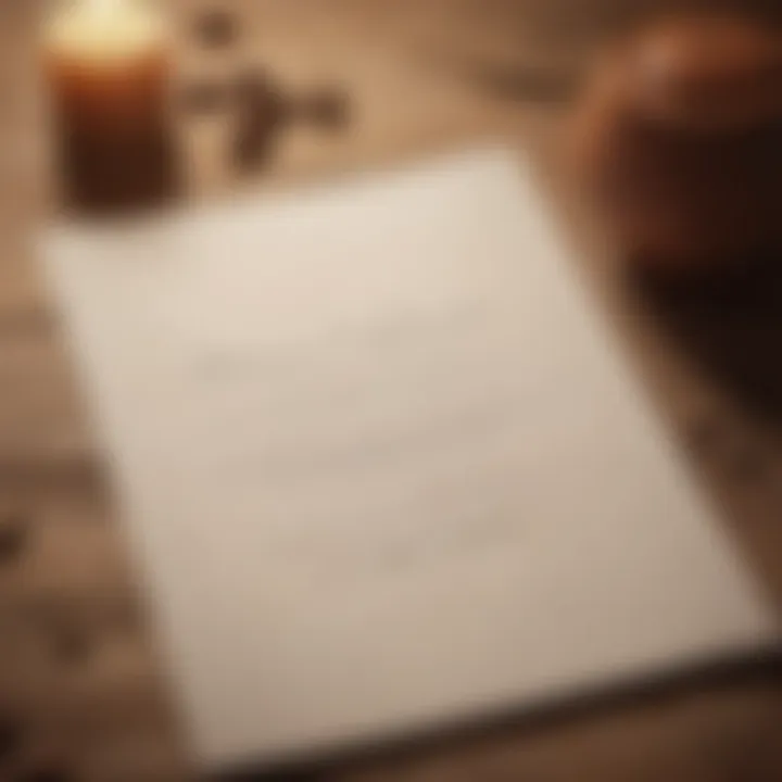 A close-up of a handwritten gratitude note
