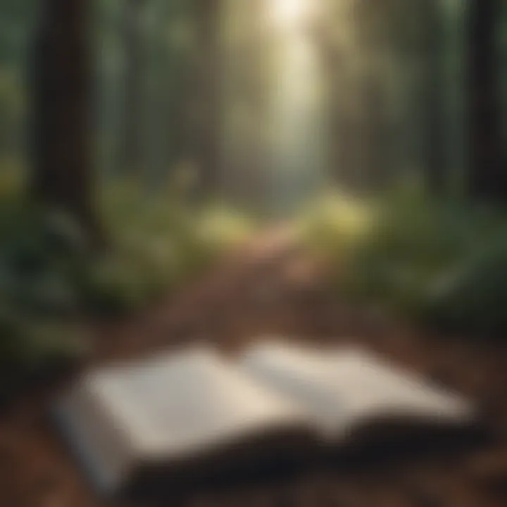 An open book with highlighted passages on mindfulness