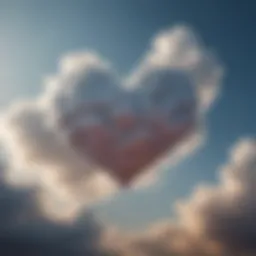 A heart-shaped cloud symbolizing love