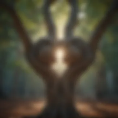 The Strength of Connection in Love Two intertwined trees symbolizing connection