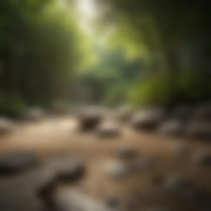 Illustration of a peaceful Zen garden with bamboo trees