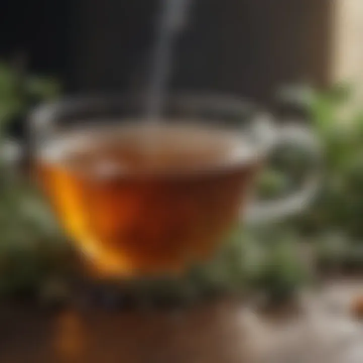 Herbal tea for calming anxiety and panic attacks