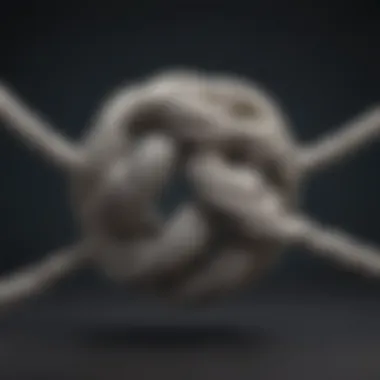 Illustration of a tangled knot symbolizing relationship anxiety