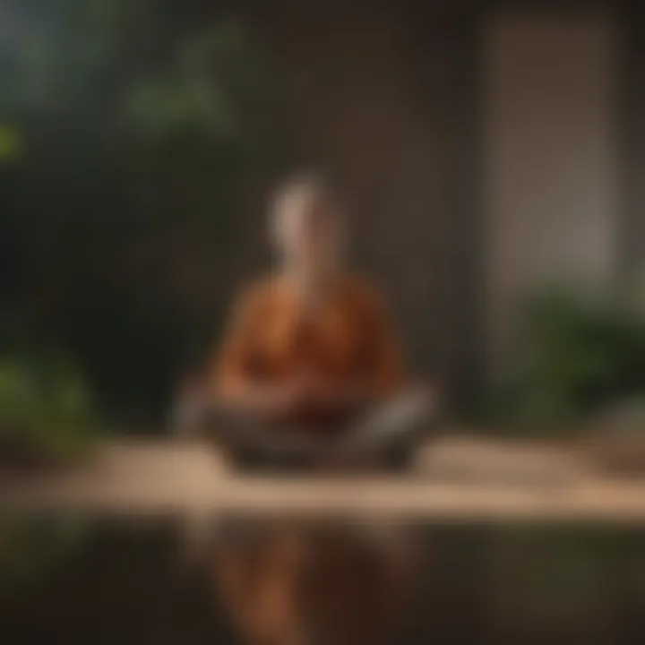 Person in peaceful meditation