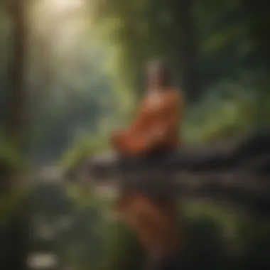 Meditation Amidst Nature A person meditating in nature