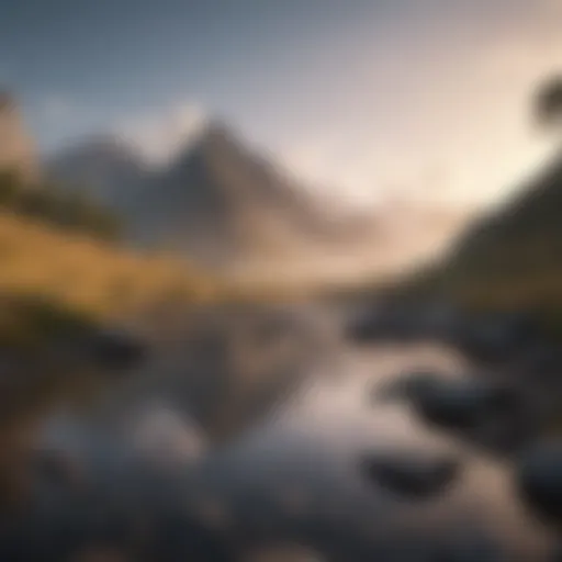 A serene landscape encouraging mindfulness