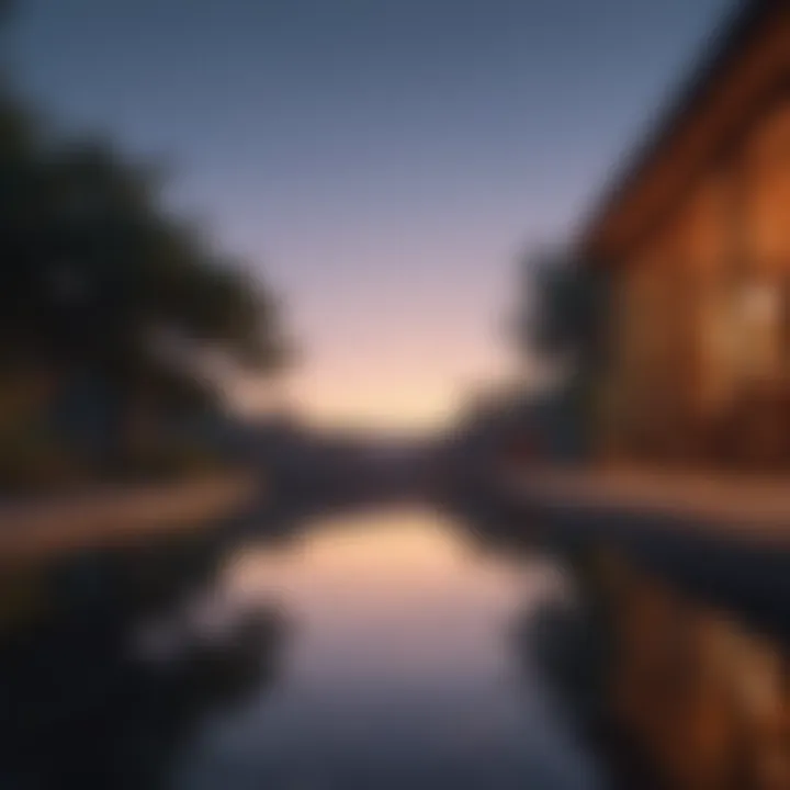 A tranquil evening scene promoting relaxation
