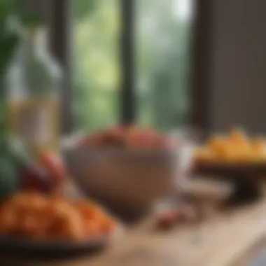 An arrangement of healthy foods symbolizing physical wellness.