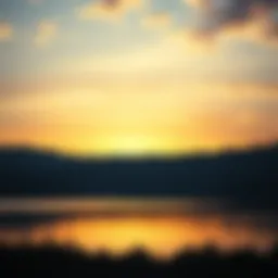 A serene landscape depicting a sunrise over a tranquil lake, symbolizing new beginnings.