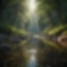 A serene landscape promoting tranquility