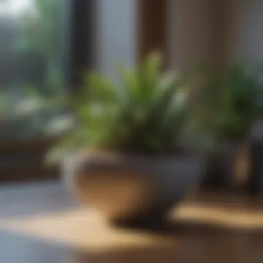 A calming indoor plant arrangement enhancing ambiance